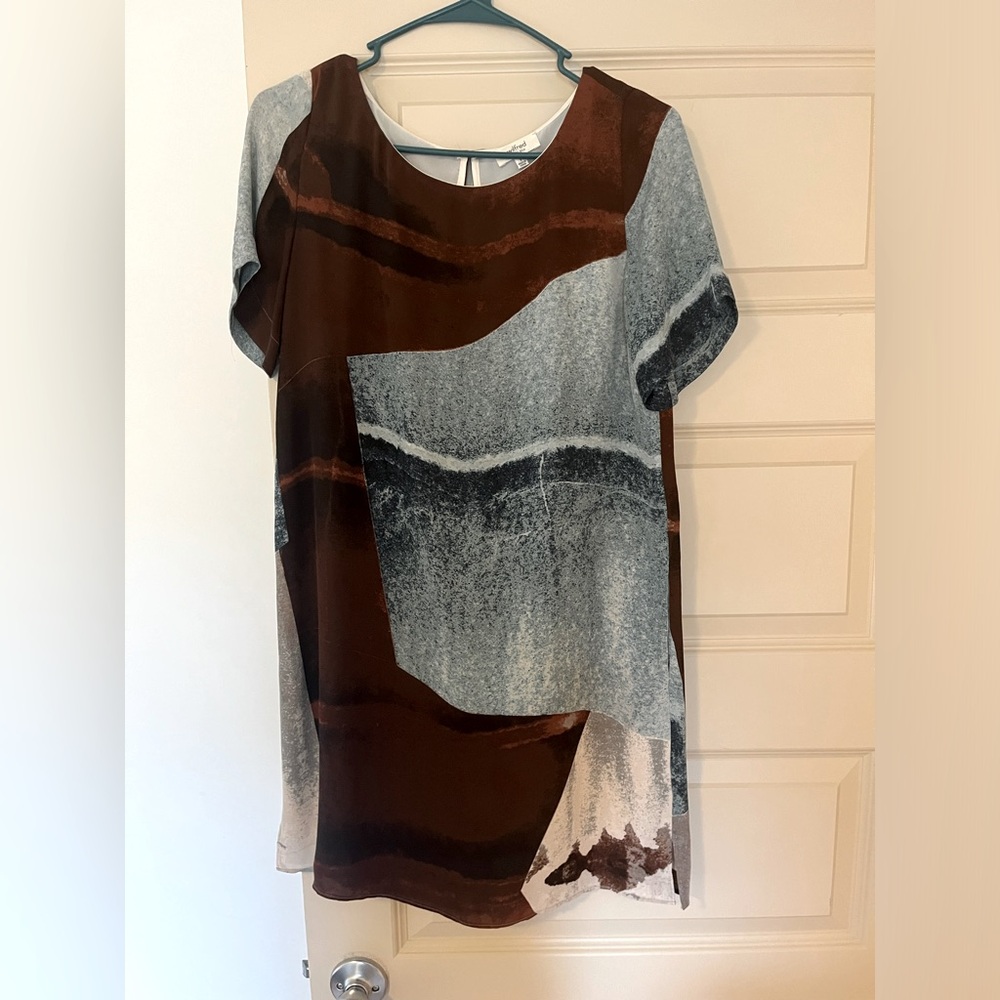 Aritzia Willard Print Silk Dress
